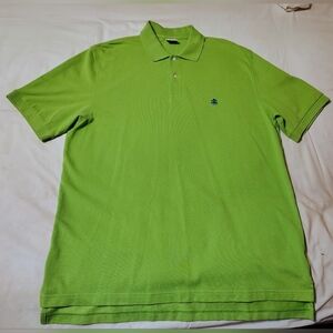 Brooks Brothers, Men's  Green,short Sleeve ,Slit Polo Shirt, Size XL